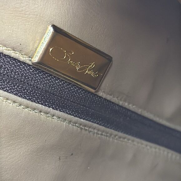 Vtg Sonlia Roberto Drawstring Bucket Bag leather ostrich look stylish - Picture 12 of 12